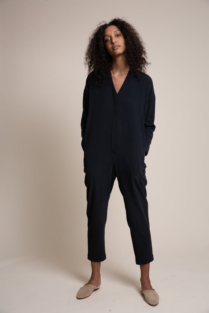 Reade Jumpsuit Cam is 5"11 and wears a size M